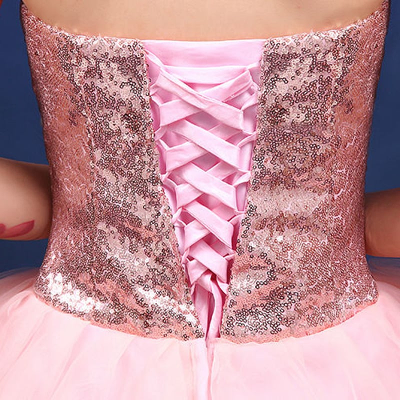 ウエストリボンのスパンコール ベア イブニングドレス♩.• ドレス 星屑 肩出し ドレッシー イブニングドレス スパンコール