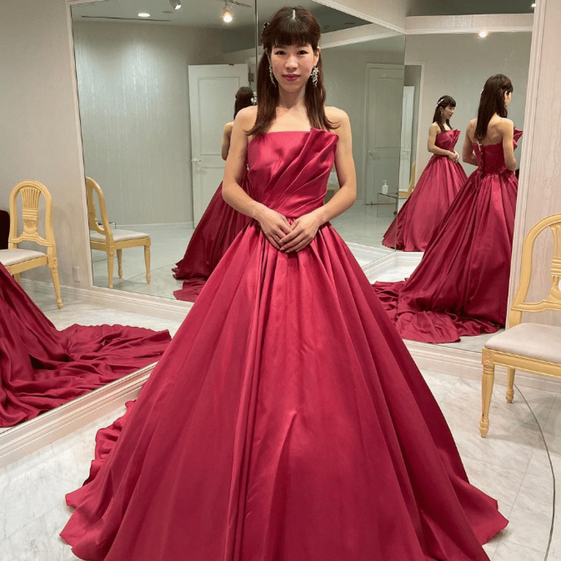 値下げ】カラードレス 赤 美品