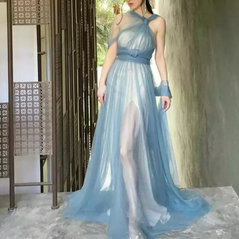 超柔らかいチュール ウェディングドレス ドレスワンピース結婚式、発表