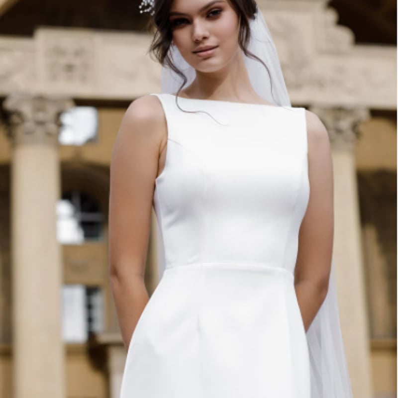 雅やか ウエディングドレス 高級イタリアサテン ソフトマーメイド