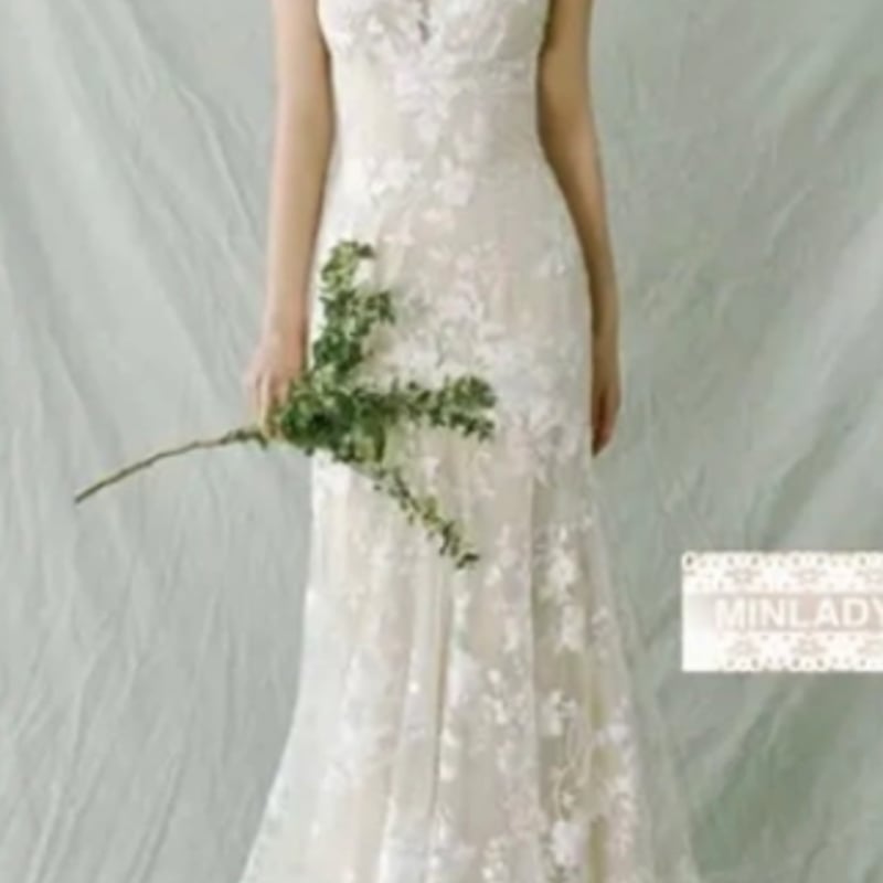 【Kanako】アイボリー レース ウェディングドレス 楽天市場】ウェディングドレス Aライン☆E097☆透明レースパゴダ