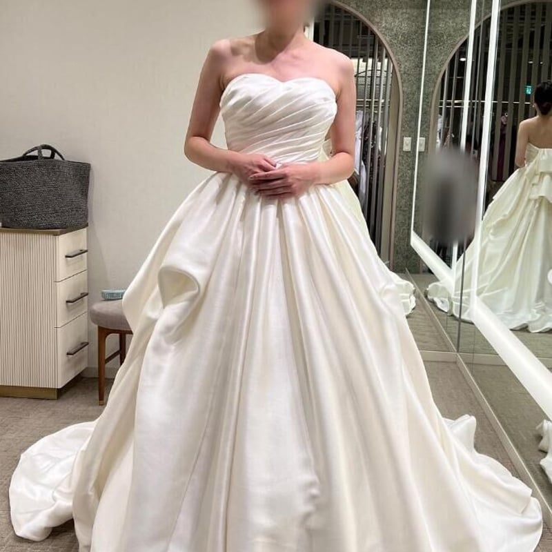 バックリボン✨チューブトップウェディングドレス チューブトップ ウェディングドレス バックリボン マーメイド