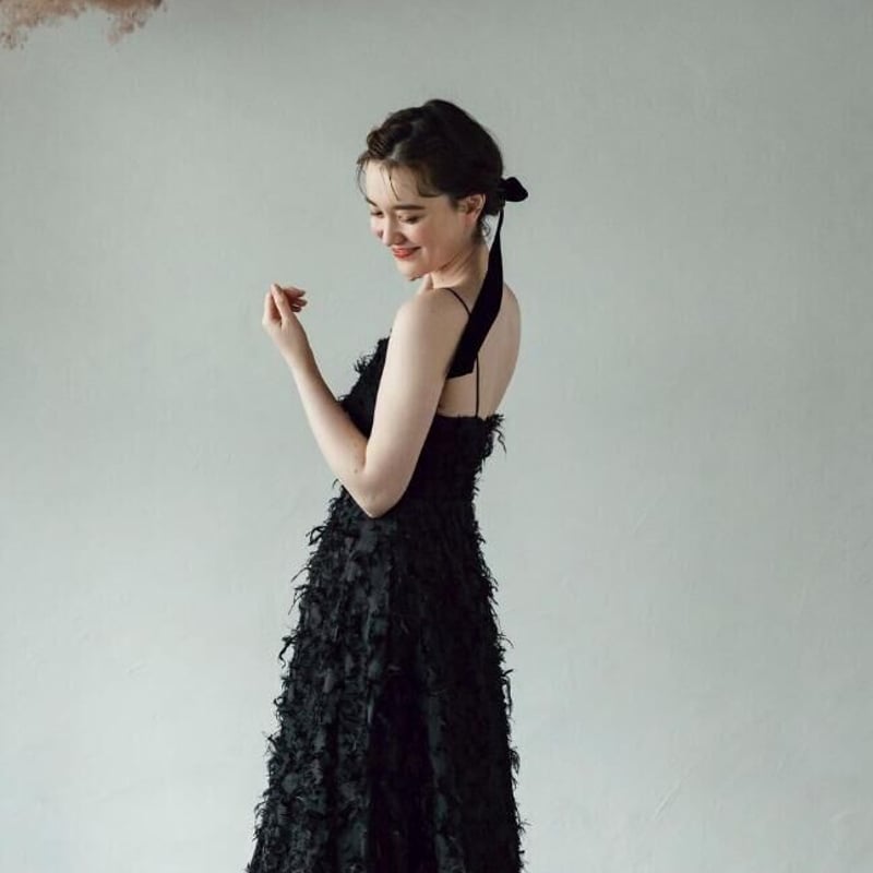 キャミソール バーティードレス 黒 前撮り用　二次会用 楽天市場】キャミソール ウェディングドレス ワンピース