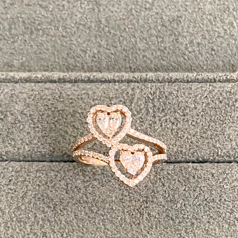 K18ダブルハート輪リング 2294K2504 【公式通販】