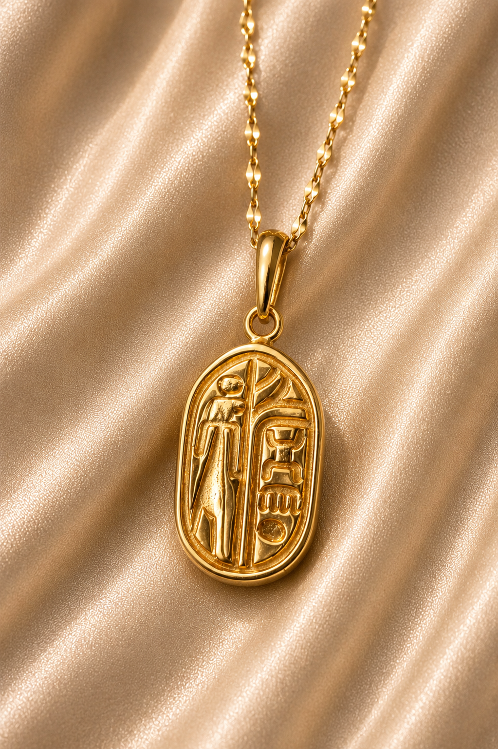 エジプト・スカラベ18kネックレス | IRIS Gem & Jewelery