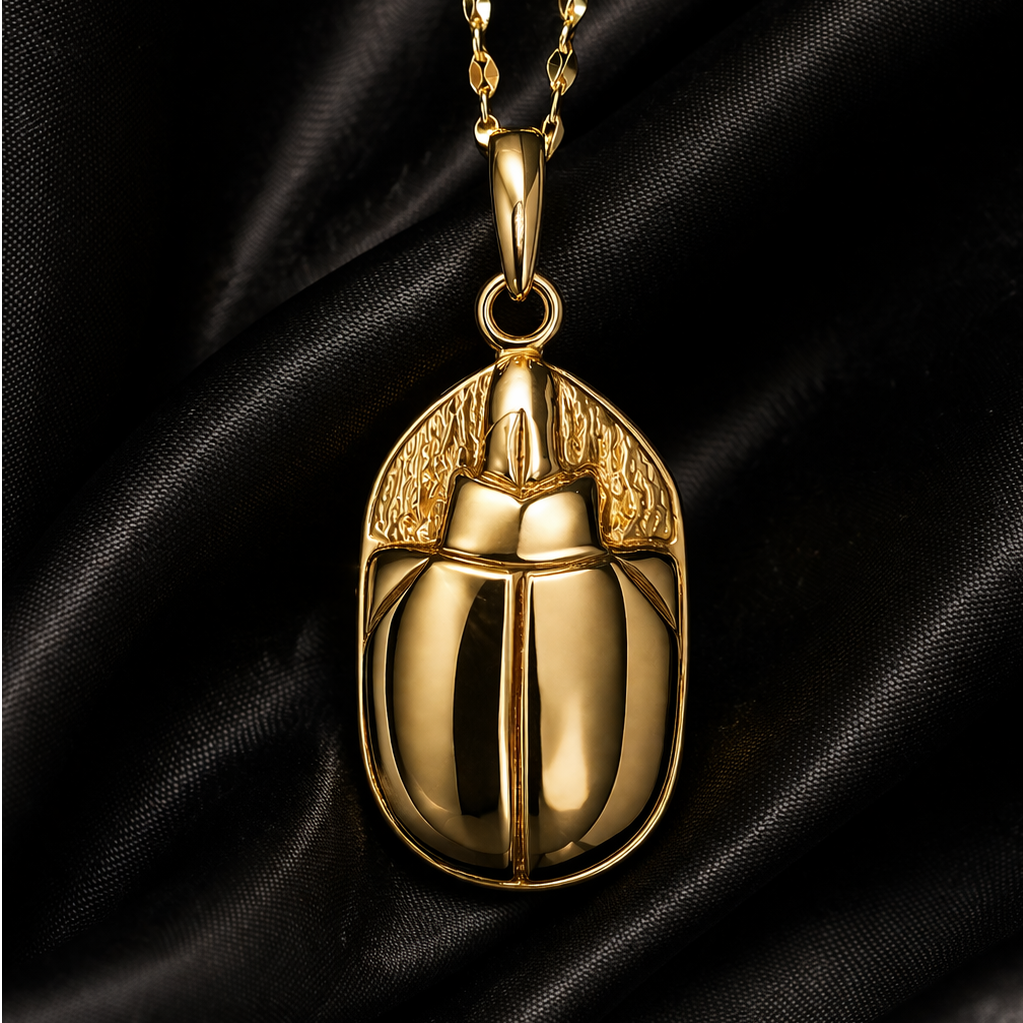 エジプト・スカラベ18kネックレス | IRIS Gem & Jewellery