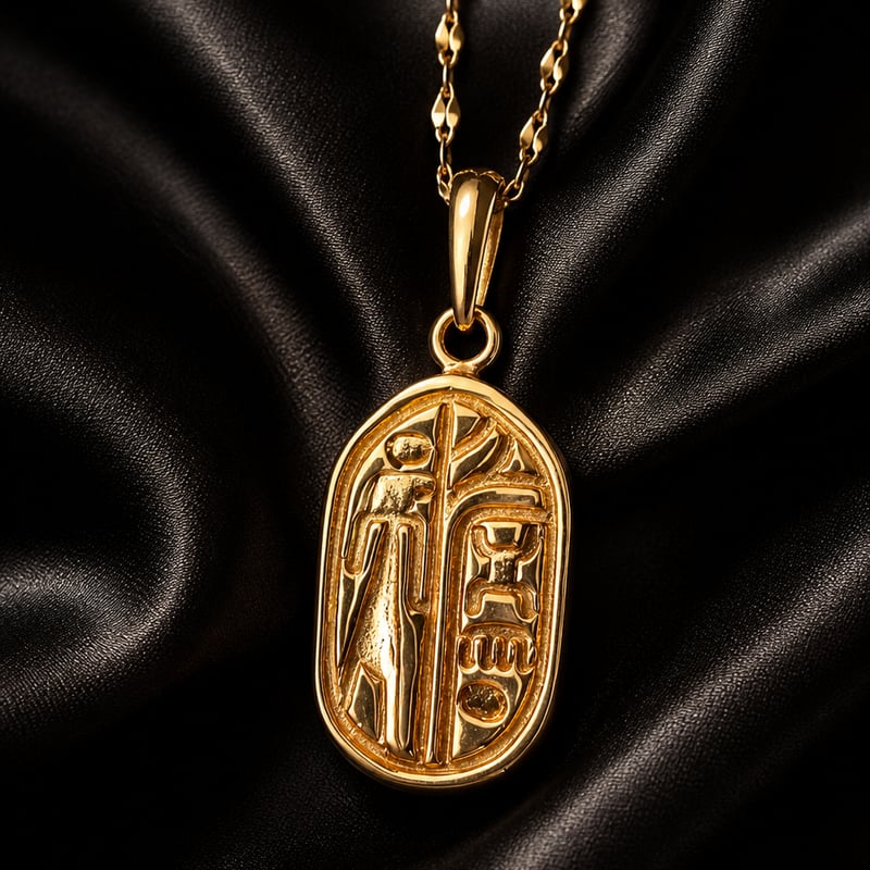 エジプト・スカラベ18kネックレス | IRIS Gem & Jewelery