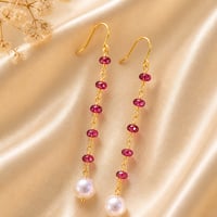 18kアコヤパール・トルマリン　ピアス