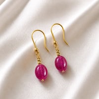 18k ルビーピアス