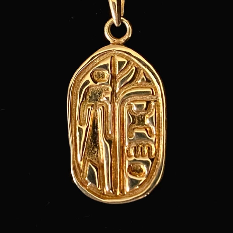 エジプト・スカラベ18kネックレス | IRIS Gem & Jewellery