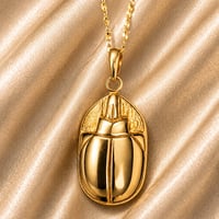 エジプト・スカラベ18kネックレス