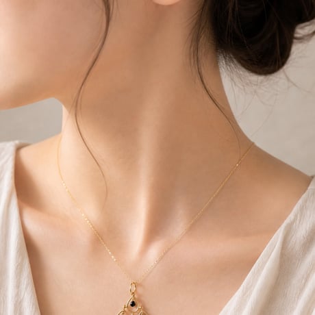ブラックダイヤモンド・シャンデリアネックレス　18K