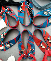 -帯- Choker  (Red/Blue)