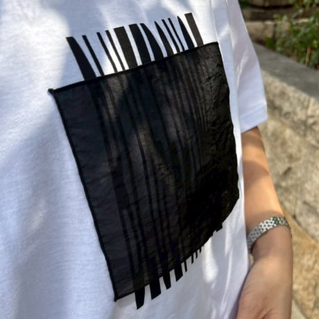 ロゴチュール重ねTシャツ(ホワイト)