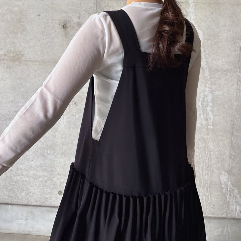 デザインサスペンダーワンピース(ブラック) | myinemy's STORE