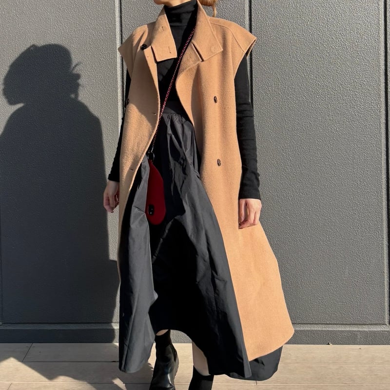 ロングジレコート(キャメル) | myinemy's STORE