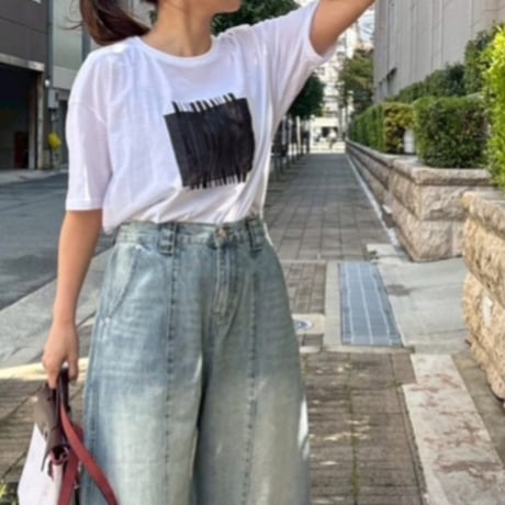 ロゴチュール重ねTシャツ(ホワイト)