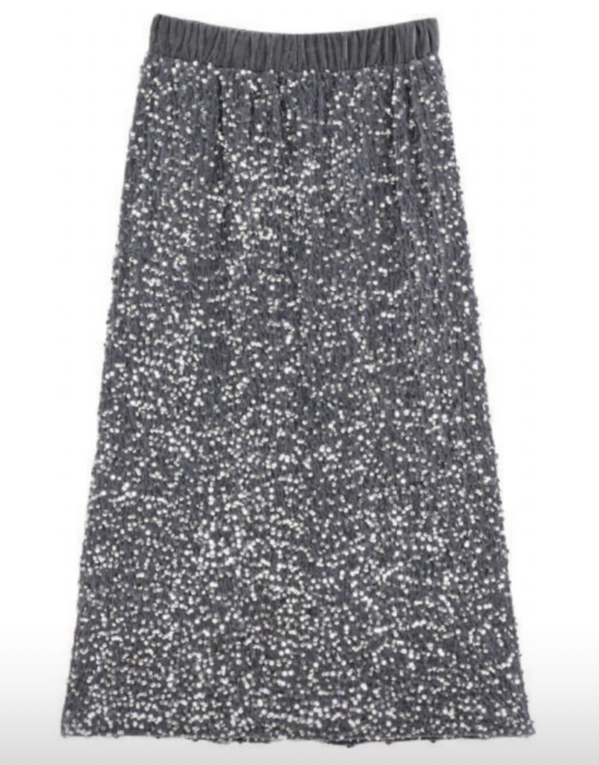 POPUP販売商品】スパンコールストレッチスカート(シルバー  