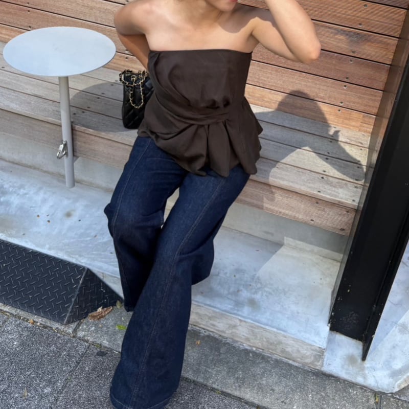 ダークブラウン デニム ビスチェ デニムビスチェ｜WOMEN｜250HSM30-092B｜AZUL BY MOUSSY