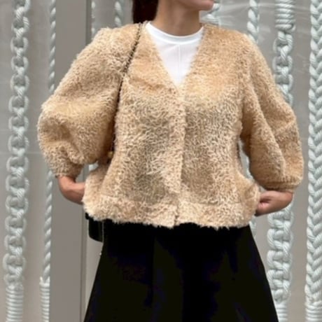 最終値下げ　人気完売カラー　myine ボリュームヘムブルゾン　ホワイト &.NOSTALGIA navy】ボンディングペプラムブルゾン