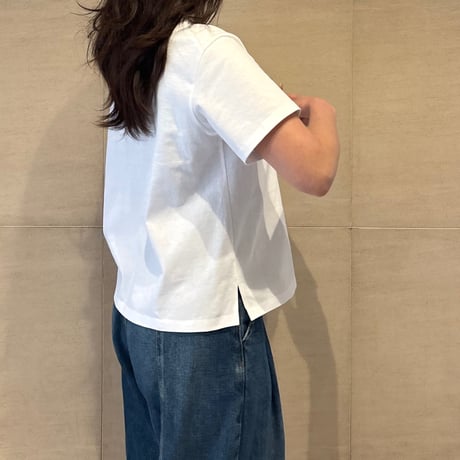 アシメフリルドッキングTシャツ(ホワイト)