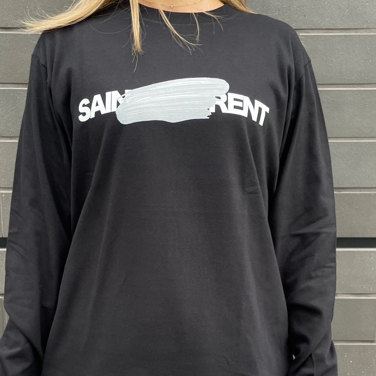 ユニセックスパロディs ロングスリーブTシャツ(ブラック