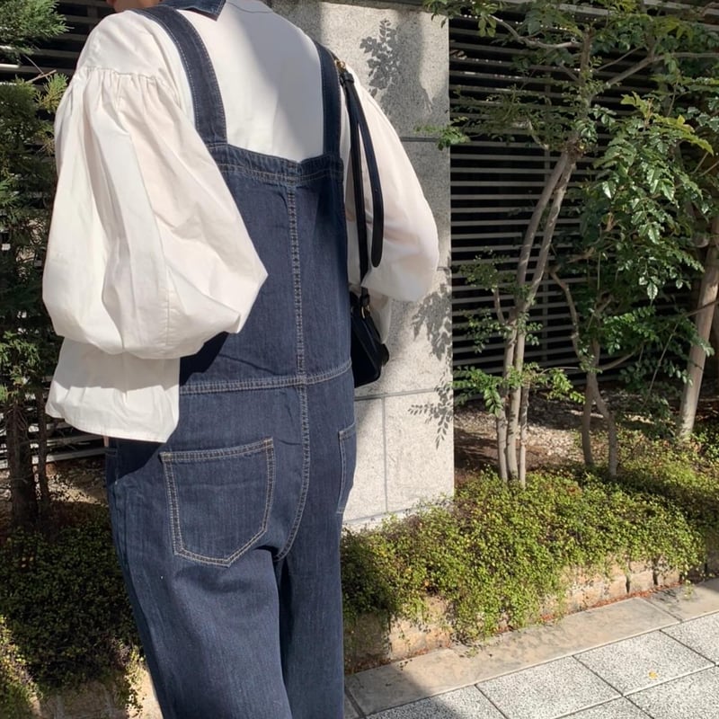 ワンウォッシュデニムサロペット(ブルー) | myinemy's STORE