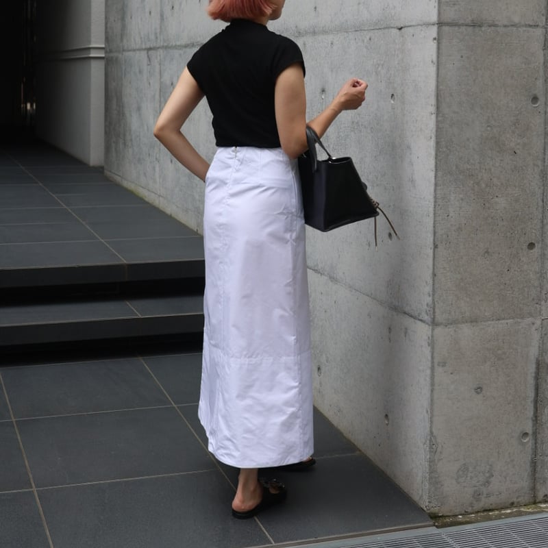 ロングラインスカート(ホワイト) | myinemy's STORE