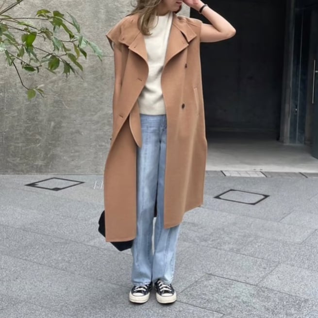 ロングジレコート(キャメル) | myinemy's STORE