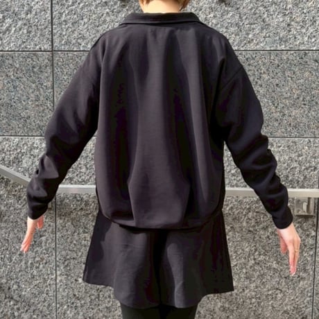 デザインジッププルオーバー(ブラック)
