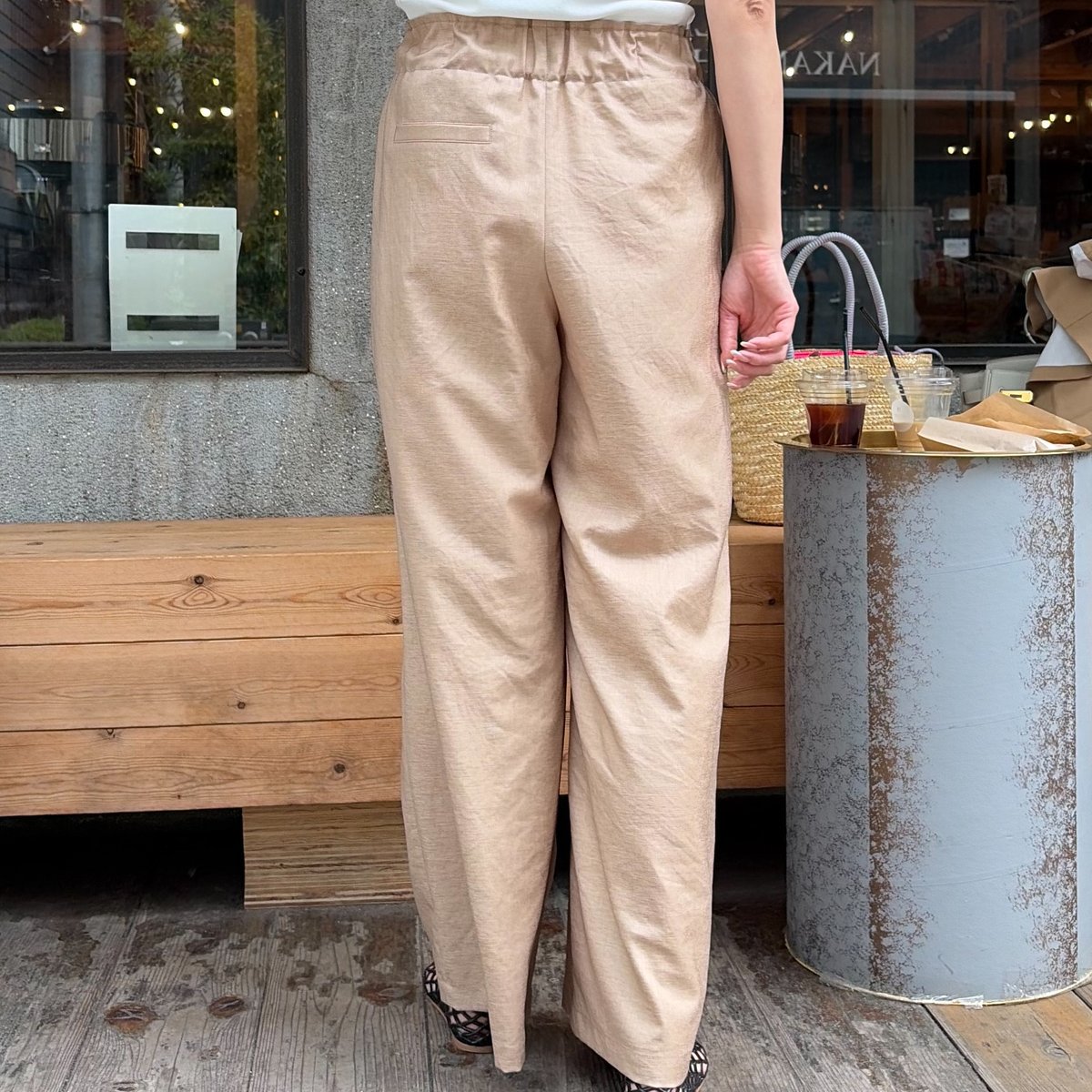 リラクシーワイドパンツ(ベージュ) | myinemy's STORE