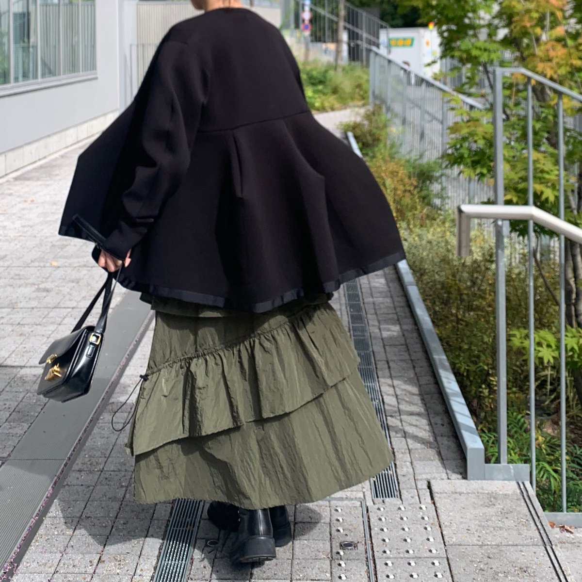 MYINE マイン ボリュームヘムブルゾン ボリュームヘムブルゾン(ブラック) | myinemy's STORE