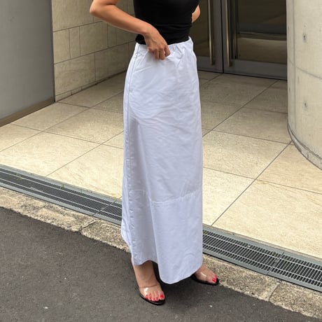 ロングラインスカート(ホワイト)