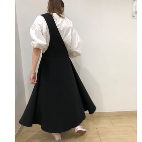 アシメドレープワンショルダーJS(ブラック)