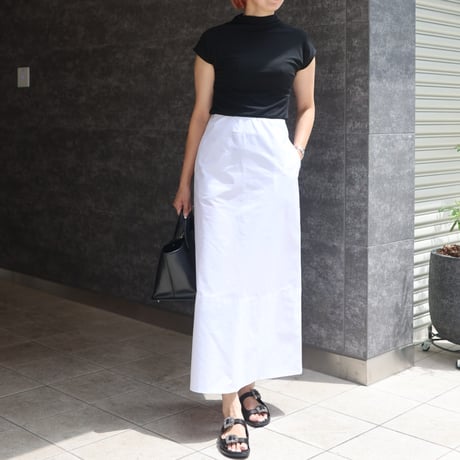 ロングラインスカート(ホワイト)