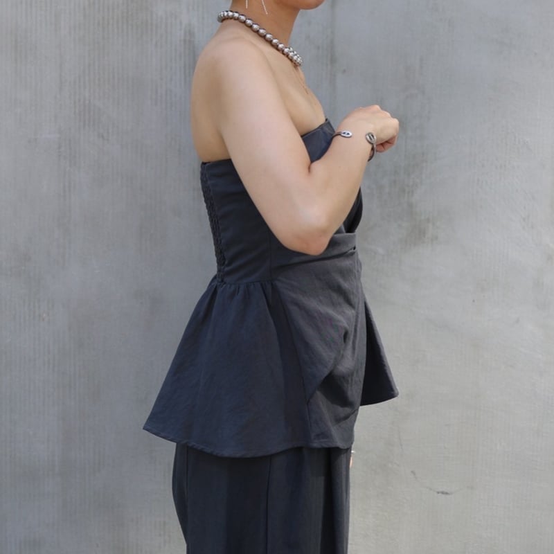 アシメタックビスチェ(グレー) | myinemy's STORE