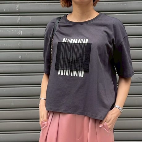 ロゴチュール重ねTシャツ(グレー)