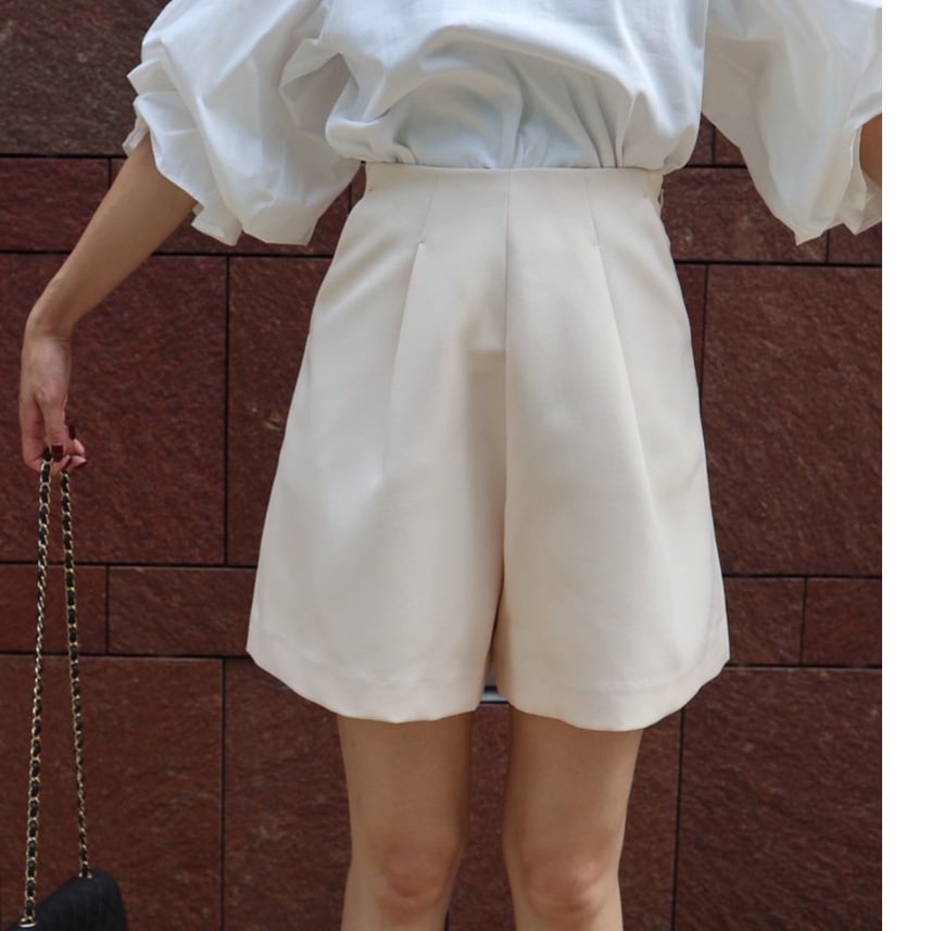 キュロットライクショートパンツ(ベージュ) | myinemy's STORE