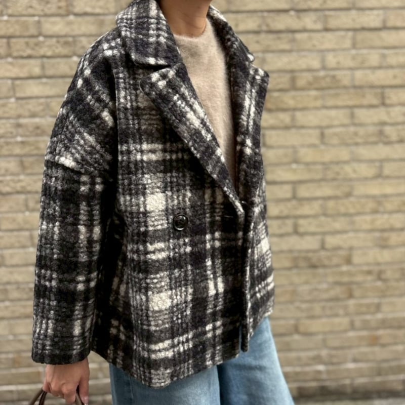 クラシックチェックコート(ブラック) | myinemy's STORE