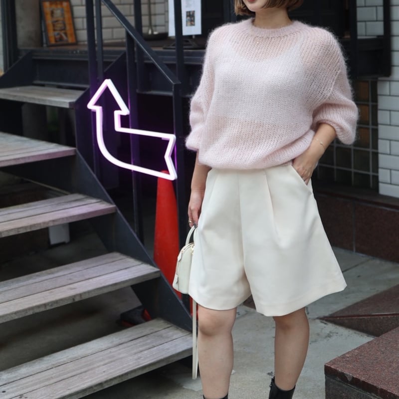 キュロットライクショートパンツ(ベージュ) | myinemy's STORE