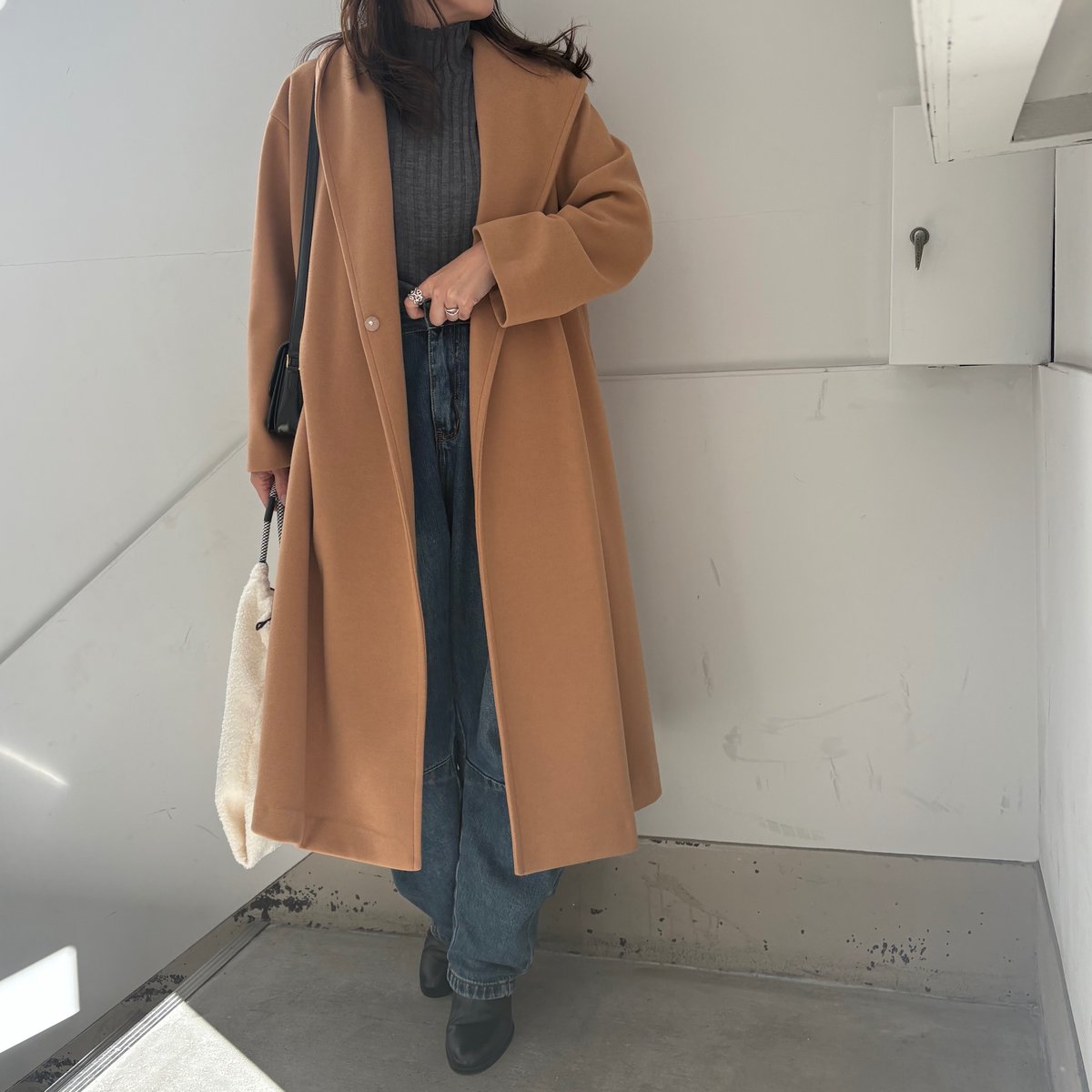 オーバーサイズフードコート(キャメル) | myinemy's STORE