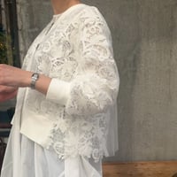 レース×チュールジャケット(ホワイト)