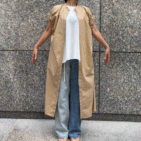 2wayボリュームスリーブワンピース(ベージュ)