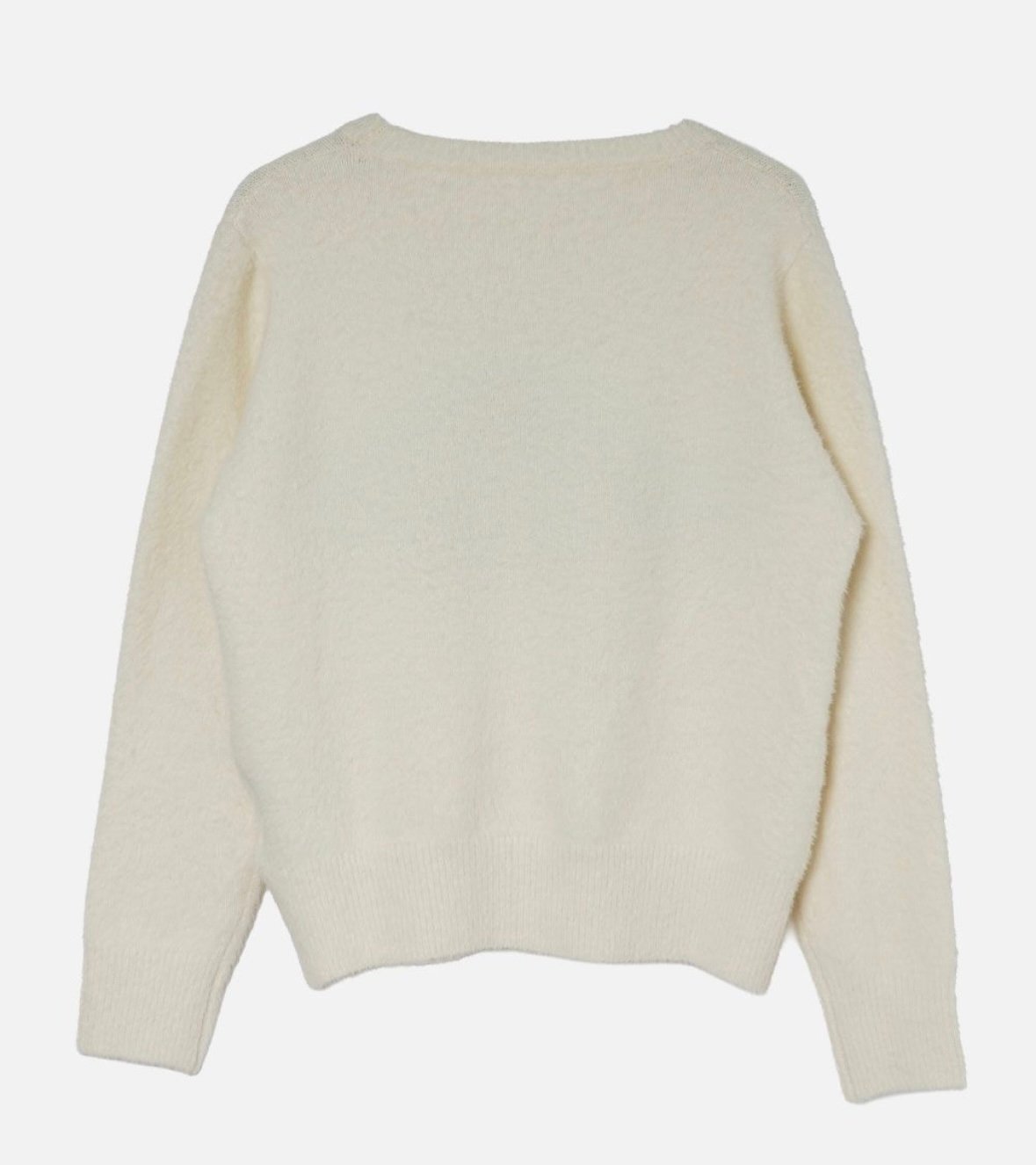 パロディシャギーニット 白 新品未使用 パロディユニセックス cラメシャギーニット(ホワイト・ブラック