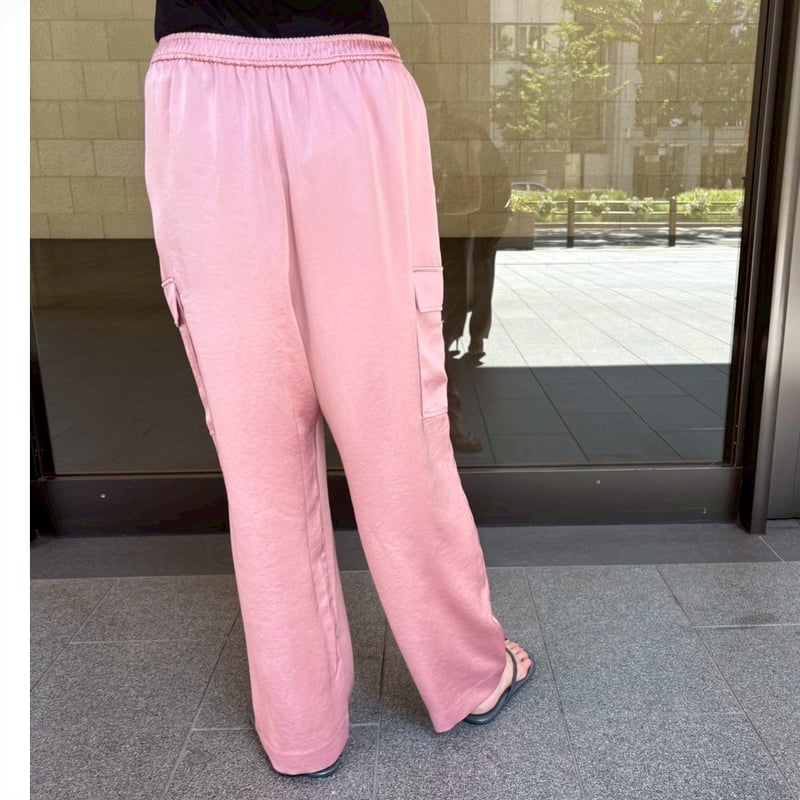 journalstandardLuxeサテンカーゴパンツ ピンク サテンカーゴイージーパンツ(ピンク) | myinemy's STORE