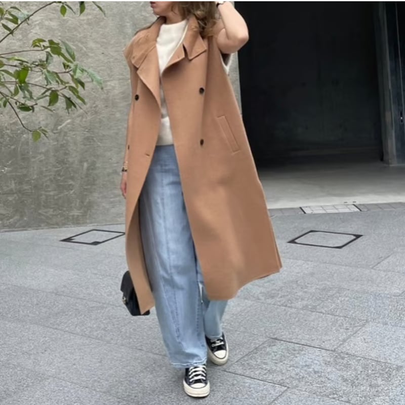 ロングジレコート(キャメル) | myinemy's STORE