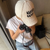 パロディm ボアCAP(ホワイト・ブラック)