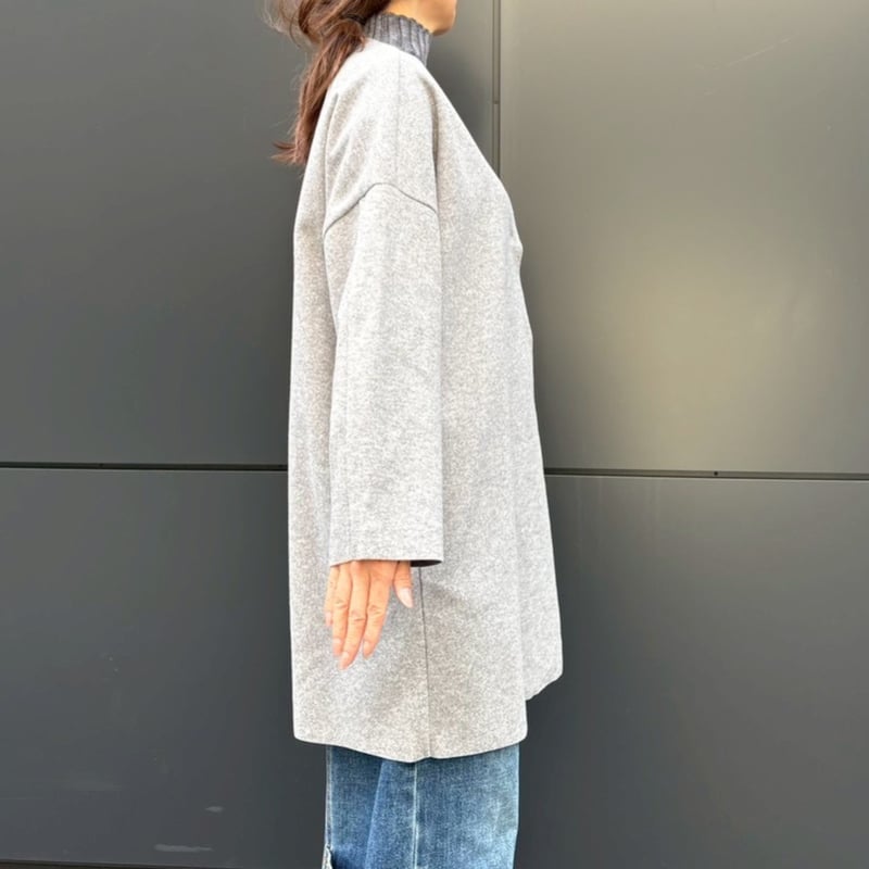ライトVネックオーバーサイズコート(グレー) | myinemy's STORE