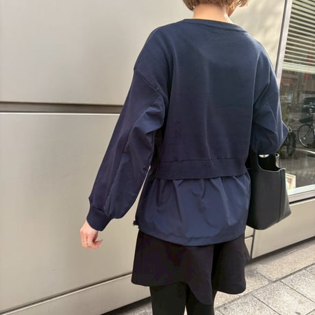 2wayドロストドッキングプルオーバー(ネイビー)