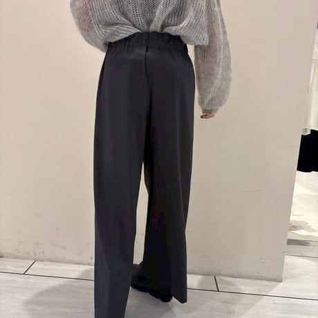 ワイドウェストワイドパンツ(チャコールグレー)